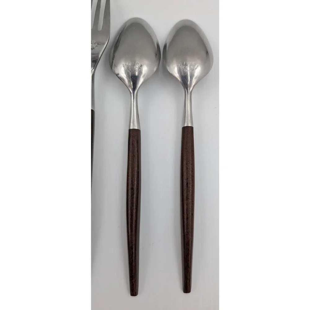 Epic Forged Stainless Brown Flatware MCM 10 Pieces Spoons Forks Knives
